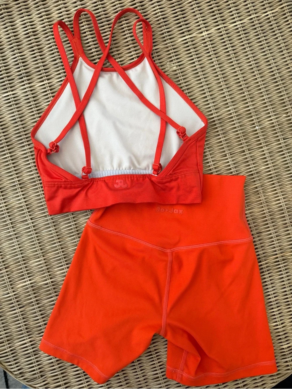 JO+JAX Red Orange Dance Set Top YL Bottom AXXS